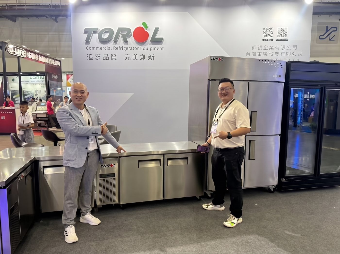 The TOROL booth at a commercial refrigeration trade show in Taiwan.